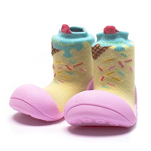 Product Cover Attipas Baby Shoes Socks Rubber Sole First Walker Soft Cotton Ideal Baby Registry Gifts