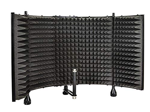 Product Cover Monoprice Microphone Isolation Shield - Black - Foldable With 3/8