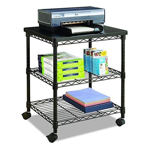 Product Cover Safco Products Deskside Wire Machine Stand 5207BL, Holds up to 200 lbs.