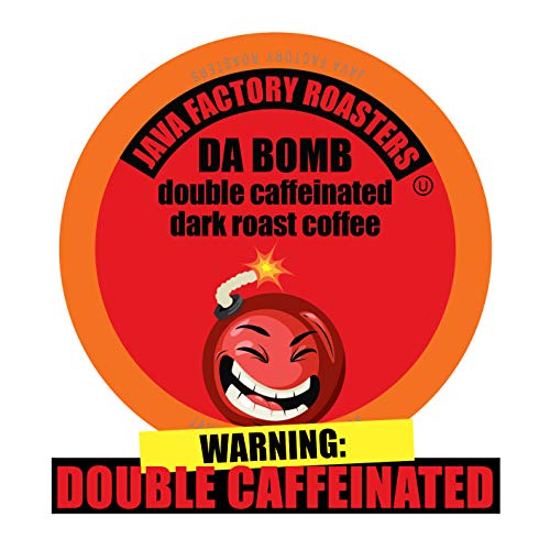 Product Cover Java Factory Single Cup Coffee for Keurig K Cup Brewers, Da Bomb Extra Bold Double Caffinated, 80 Count