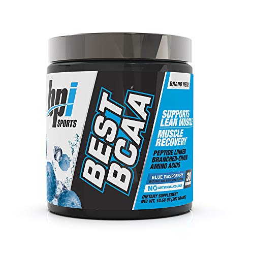 Product Cover BPI Sports Best BCAA - BCAA Powder - Branched Chain Amino Acids - Muscle Recovery - Muscle Protein Synthesis - Improved Performance - Hydration - Blue Raspberry - 30 Servings - 10.58 oz.