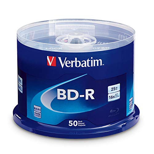 Product Cover Verbatim BD-R 25GB 16X Blu-ray Recordable Media Disc - 50 Pack Spindle