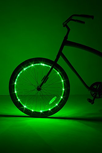 Product Cover Brightz WheelBrightz LED Bicycle Wheel Accessory Light (for 1 Wheel), Green