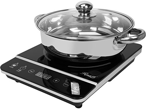 Product Cover Rosewill Induction Cooker 1800 Watt, Induction Cooktop, Electric Burner with Stainless Steel Pot 10