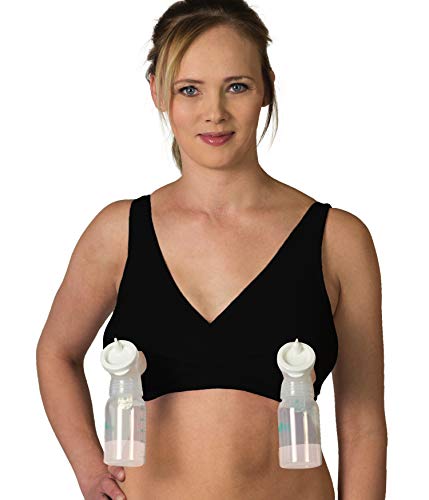 Product Cover Essential Pump&Nurse All in One Nursing and Hands Free Pumping Bra, Black M