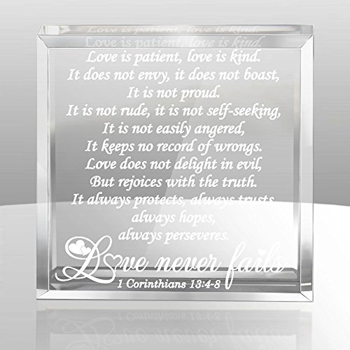 Product Cover Kate Posh - 1 Corinthians 13 Love Never Fails Keepsake and Paperweight