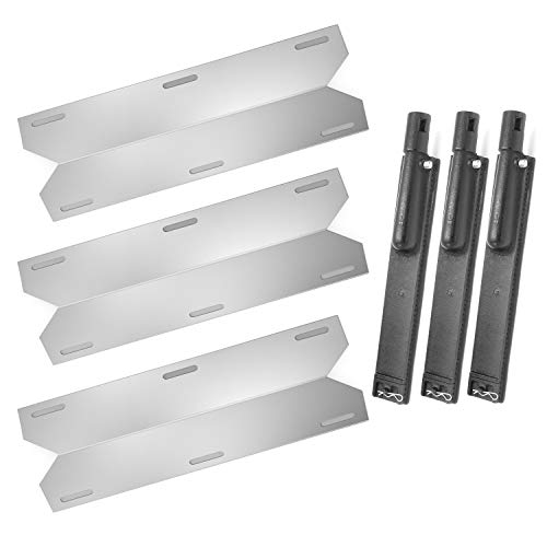 Product Cover Hongso Gas Grill Stainless Steel Heat Plate Shield and Cast Iron Burner Repair Kit Replacement for Jenn Air 720-0061, 3 Pack (CBF301, SPA231)