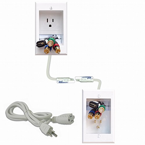 Product Cover PowerBridge ONE-CK Recessed In-Wall Cable Management System with PowerConnect for Wall-Mounted Flat Screen LED, LCD, and Plasma TV's
