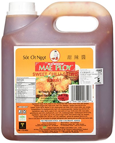 Product Cover Mae Ploy Thai Sweet Chilli Sauce (8.8 Pounds Total 108oz) Huge Jug Versatile Dipping Sauce