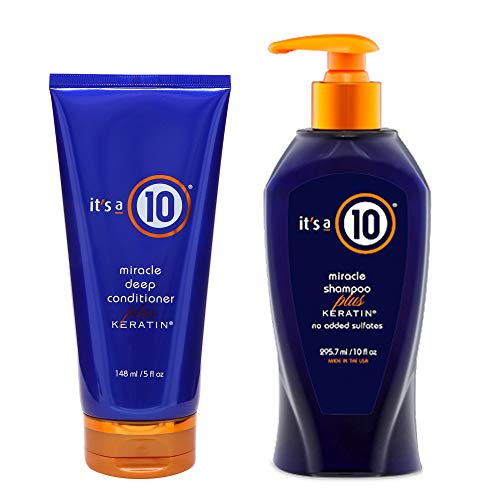 Product Cover It's a 10 Haircare Miracle Shampoo plus Keratin, 10 oz. and Deep Conditioner, 5 oz. Bundle