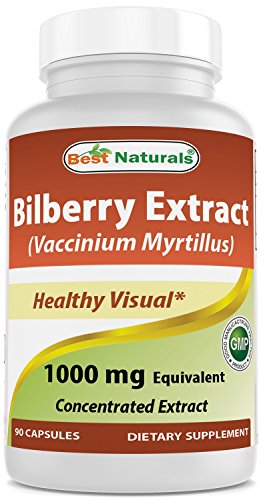Product Cover Best Naturals Bilberry Extract 1000mg Capsule (Non-GMO) Supports Healthy Vision, 90 Count