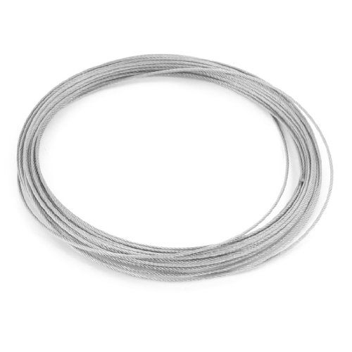 Product Cover uxcell Hoisting 7x7 1.2mm Diameter Stainless Steel Flexible Wire Rope 32.8Ft