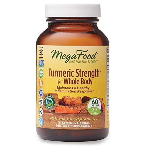 Product Cover MegaFood, Turmeric Strength for Whole Body, Maintains a Healthy Inflammation Response, Vitamin and Herbal Dietary Supplement, Gluten Free, Vegan, 60 Tablets (30 Servings) (FFP)