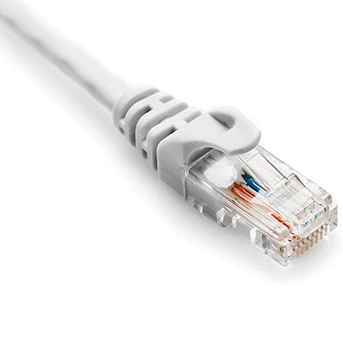 Product Cover Quantum RJ45 Ethernet Patch/LAN Cable with Gold Plated Connectors Supports Upto 1000Mbps -16.4Feet (5 Meters),White