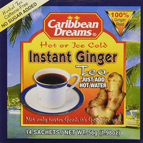 Product Cover Caribbean Dreams Instant Ginger Tea Un-Sweetened 14 Sachets (pack of 3)
