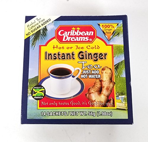Product Cover Caribbean Dreams Instant Ginger Tea Un-Sweetened 14 Sachets (pack of 6)