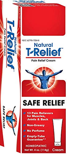 Product Cover MediNatura T-Relief Natural Pain Relief with Arnica + 12 Plant-Based Pain Relievers - 4 oz Cream