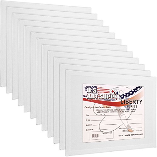 Product Cover US Art Supply 9 X 12 inch Professional Artist Quality Acid Free Canvas Panels 12-Pack (1 Full Case of 12 Single Canvas Panels)