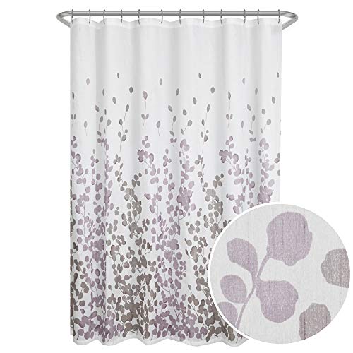Product Cover Maytex Sylvia Printed Faux Silk Fabric Shower Curtain, Purple