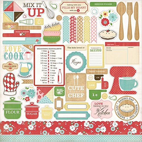 Product Cover Echo Park Paper Homemade with Love Cardstock Stickers, 12 by 12-Inch, Element