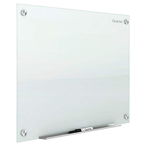Product Cover Quartet Glass Whiteboard, Magnetic Dry Erase White Board, 2' x 1.5', Infinity, White Surface (G2418W)