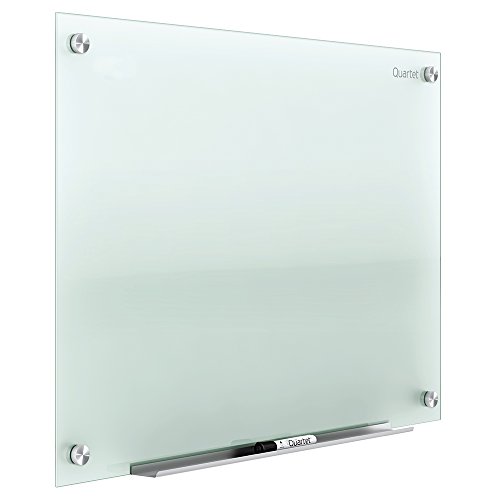 Product Cover Quartet Glass Whiteboard, Non-Magnetic Dry Erase White Board, 3' x 2', Infinity, Frosted Surface (G3624F)