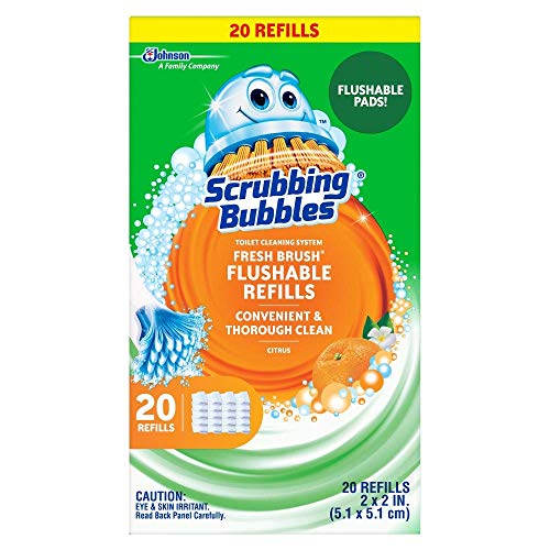 Product Cover Scrubbing Bubbles Fresh Brush Flushable Refills, Citrus 20 CT