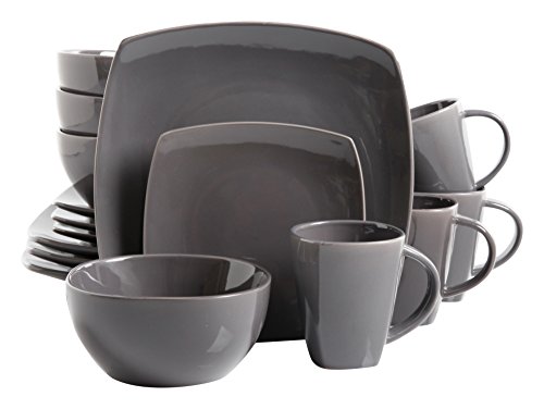 Product Cover Gibson Home Soho Lounge 16-Piece Dinnerware Set, Gray