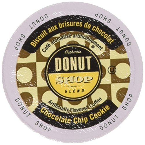 Product Cover Authentic Donut Shop Blend Chocolate Chip Cookie Single Cup Coffee for Keurig K Cup Brewers, 24Count