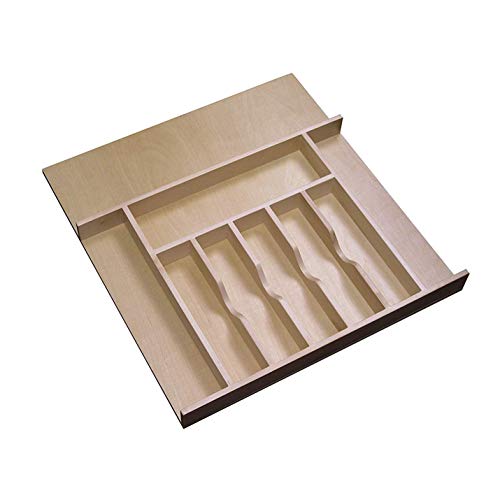 Product Cover Rev-A-Shelf 4WCT-3SH Wooden Cutlery Tray Insert Organizer for Cabinet Drawers