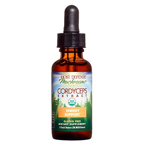 Product Cover Host Defense, Cordyceps Extract, Supports Energy and Stamina, Daily Mushroom Supplement, Vegan, Organic, Gluten Free, 1 fl oz (30 Servings)