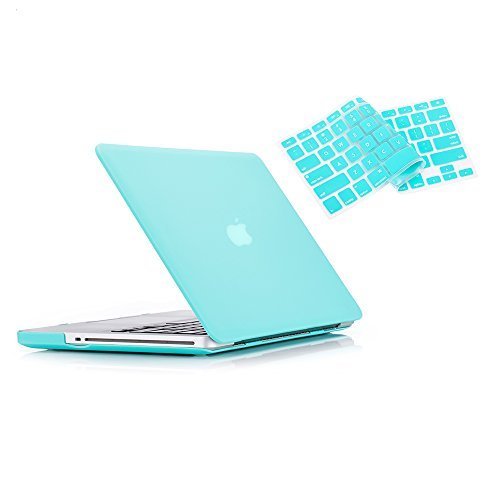 Product Cover MacBook Pro 13 Case 2012 2011 2010 2009 Release A1278, Ruban Hard Case Shell Cover and Keyboard Skin Cover for Apple MacBook Pro 13 Inch with CD-ROM - Turquoise