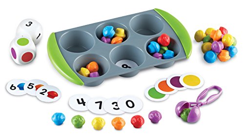 Product Cover Learning Resources Mini Muffin Match Up Counting Toy Set, Fine Motor, 76Piece, Ages 3+