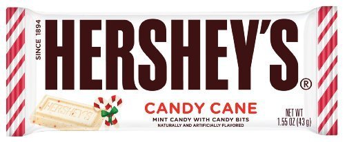 Product Cover Hersheys Candy Cane Mint Candy with Candy Bits Candy Bar, 1.55-Ounce Bar (Pack of 6)