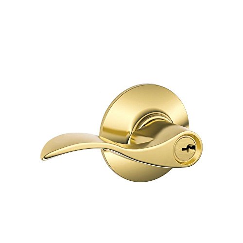 Product Cover Schlage F51A ACC 505 Accent Keyed Lever, Bright Brass