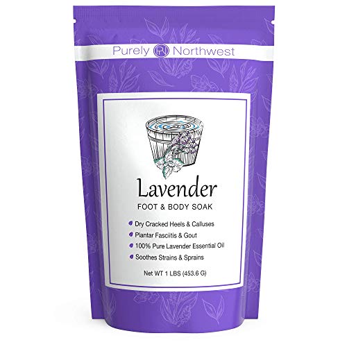 Product Cover Foot Soak with Lavender and Epsom Salt, Leaves Feet & Toenails Feeling Clean and Refreshed, Foot Spa Soak for Baths, Basins and Tubs-16oz