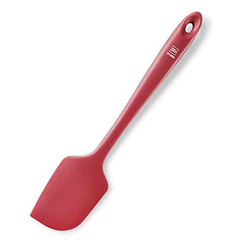 Product Cover DI ORO - Large Silicone Spatula - 600ºF Heat-Resistant Spatula - Seamless Design - Pro-Grade Non-Stick Silicone Rubber with Reinforced Stainless Steel S-Core Technology (RED)