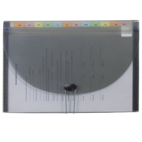 Product Cover C-Line 13-Pocket Poly Expanding File, Legal Size, 1 Expanding File, Smoke (58331)