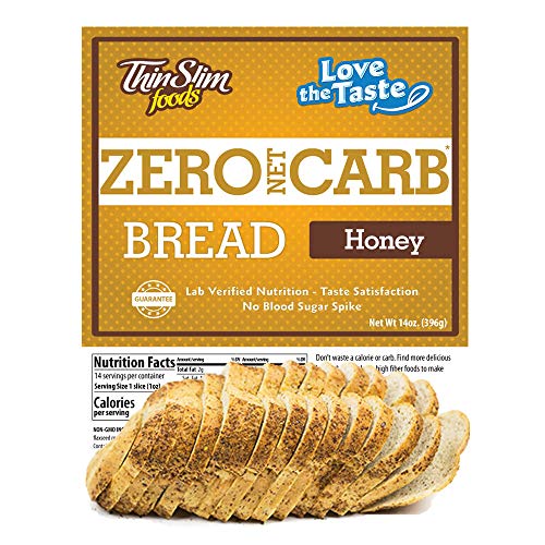 Product Cover ThinSlim Foods 45 Calorie, 1g Net Carb, Love-The-Taste Low Carb Bread Honey