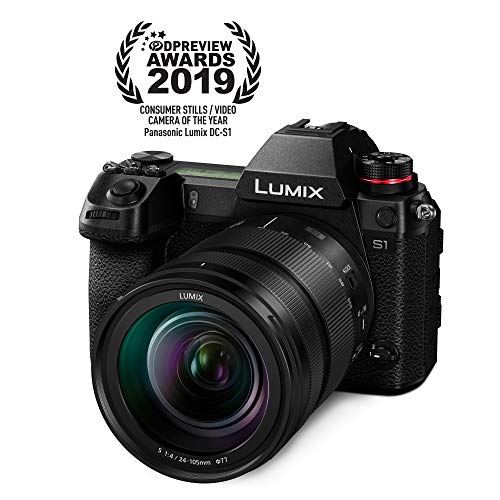 Product Cover Panasonic LUMIX S1 Full Frame Mirrorless Camera with 24.2MP MOS High Resolution Sensor, 24-105mm F4 L-Mount S Series Lens, 4K HDR Video and 3.2