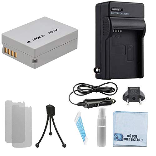 Product Cover NB-10L High-Capacity Battery, Car/Home Charger for Canon PowerShot SX50 HS, SX40 HS, G15, G16, G1 X, SX60 & More. Cameras & an eCostConnection Complete Starter Kit