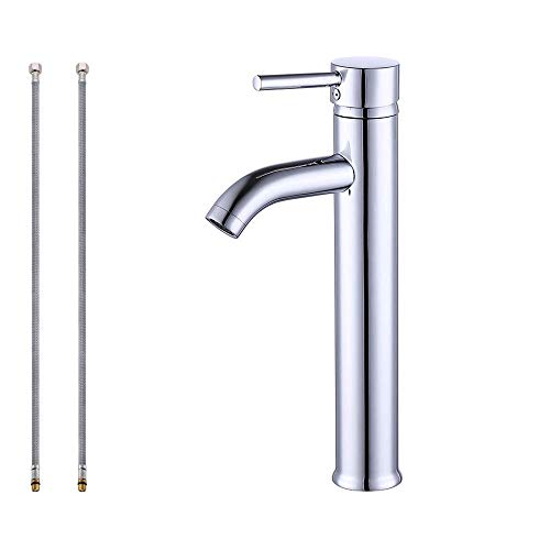 Product Cover KES cUPC NSF Certified BRASS Faucet Bathroom Sink Brass Single Hole Single Handle Lavatory Faucet Wash Basin Faucet Tap Lead-Free, Polished Chrome, L3100BLF-CH