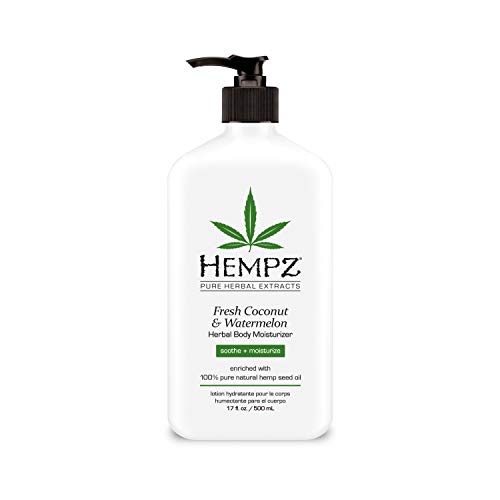 Product Cover Hempz Natural Herbal Body Moisturizer: Fresh Coconut & Watermelon Moisturizing Skin Lotion, 17 oz