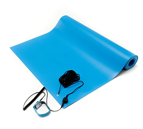 Product Cover Bertech ESD Mat Kit with a Wrist Strap and a Grounding Cord, 2' Wide x 3' Long x 0.093
