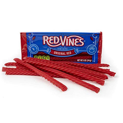 Product Cover Red Vines Licorice, Original Red Flavor, 5oz Trays (12 Pack), Soft & Chewy Candy