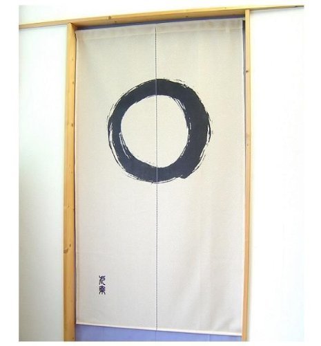 Product Cover Made in Japan Noren Curtain Tapestry Japanese Taste Enso Circle Beige