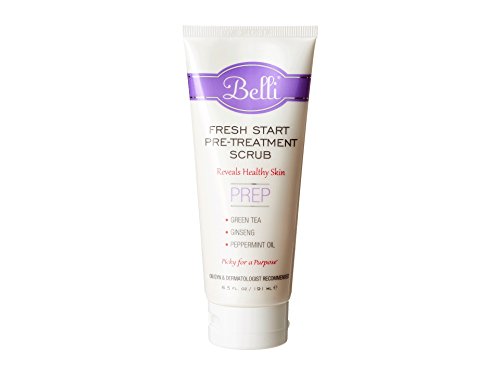 Product Cover Belli Fresh Start Pre-Treatment Scrub Blackhead Remover | Exfoliating Body and Face Wash Cleansing | Pregnancy-Safe, Vegan, Organic | Pore Cleanser Cream with Ginseng, Peppermint Oil and Green Tea