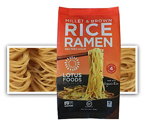 Product Cover Lotus Foods Millet & Brown Rice Ramen With Miso Soup, Low Sodium, 2.8 Oz (Pack Of 10)