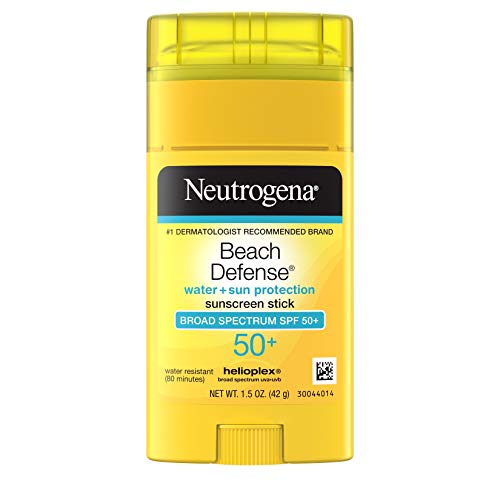 Product Cover Neutrogena Beach Defense Water-Resistant Body Sunscreen Stick with Broad Spectrum SPF 50+, PABA-Free, and Oxybenzone-Free, Superior Protection Against UVA/UVB Rays, 1.5 oz (Packaging May Vary)