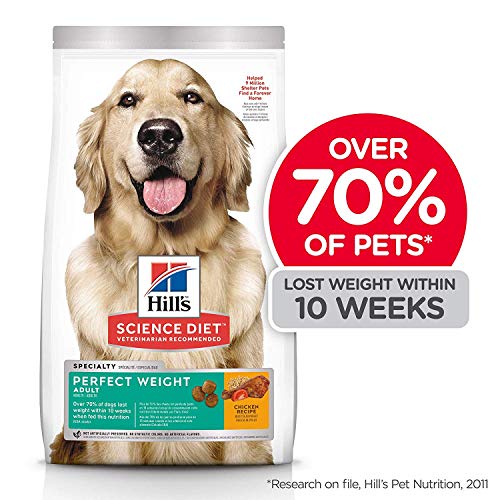 Product Cover Hill's Science Diet Dry Dog Food, Adult, Perfect Weight for Healthy Weight & Weight Management, Chicken Recipe, 4 lb Bag